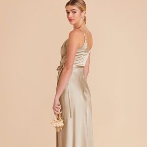 Cindy Dress - Matte Satin Neutral Champagne